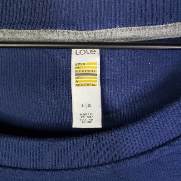 Lole Saya Sweatshirt Top L Navy Blue Long Sleeve - Picture 7 of 10